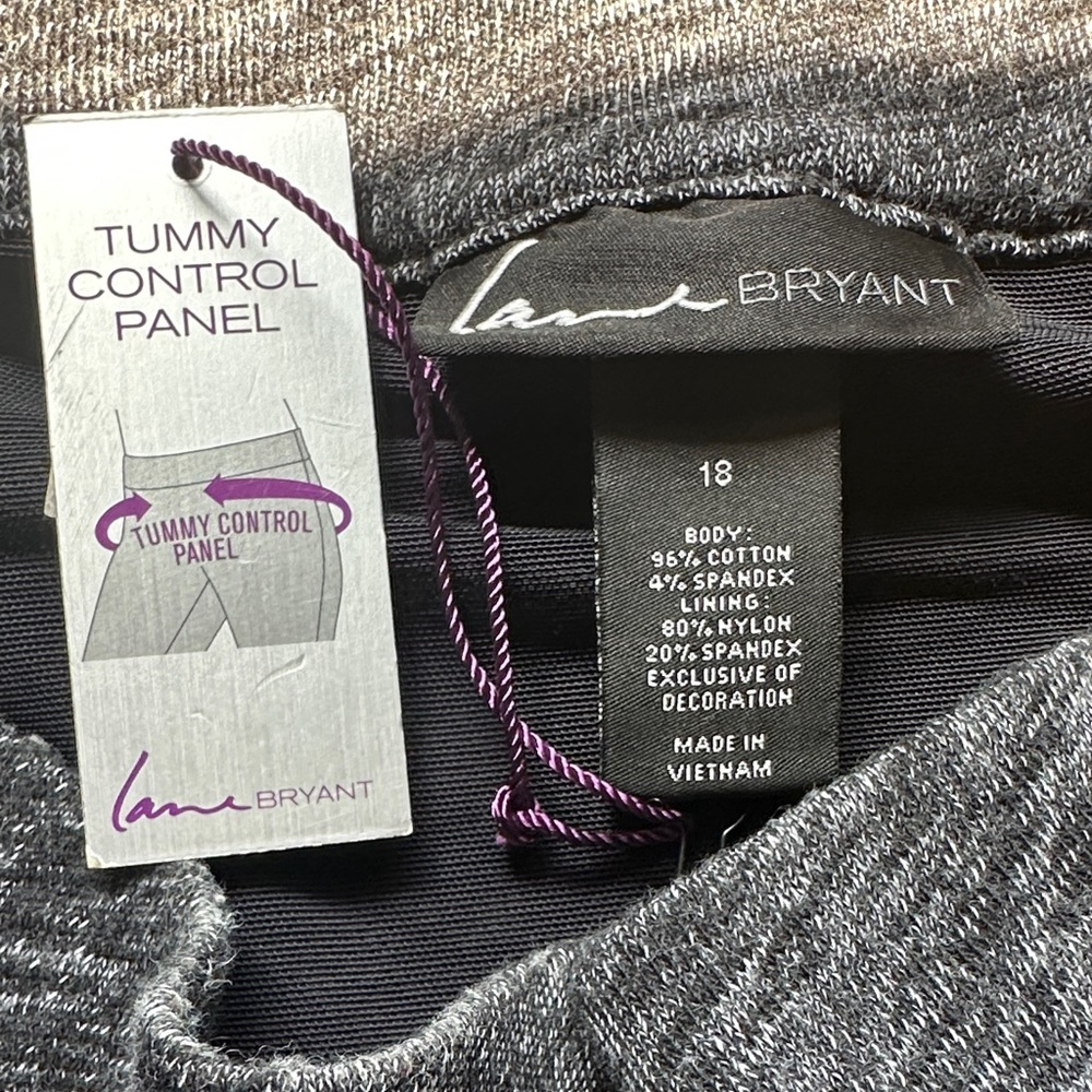 Lane Bryant Charcoal Tummy Control Skirt